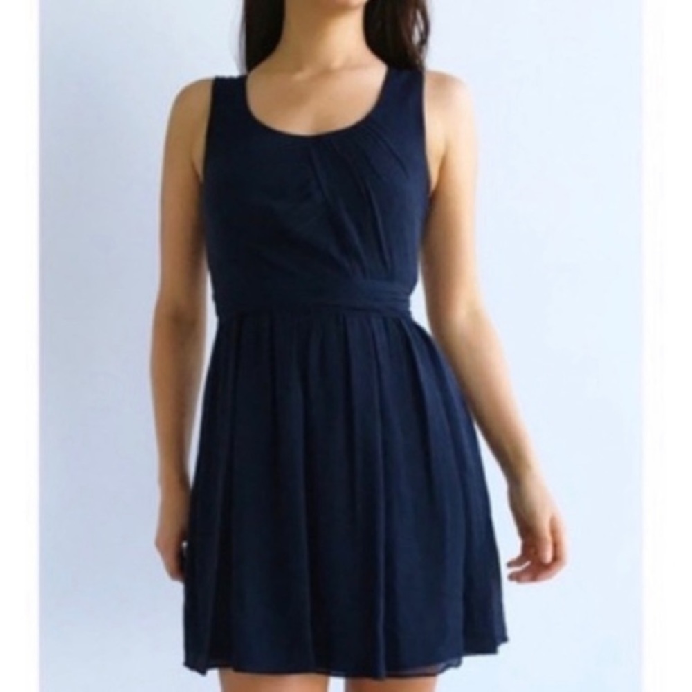 THEORY Emmalee Georgette Twist Front Silk Dress